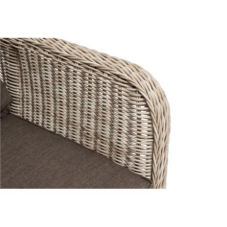 "Гляссе" диван трехместный из искусственного ротанга, цвет бежевый