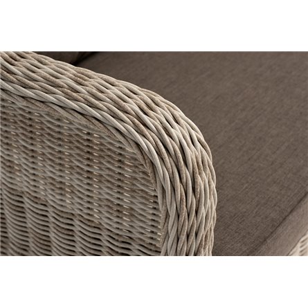 "Гляссе" диван трехместный из искусственного ротанга, цвет бежевый