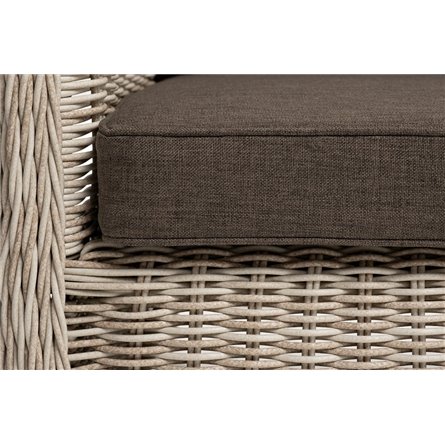 "Гляссе" диван трехместный из искусственного ротанга, цвет бежевый