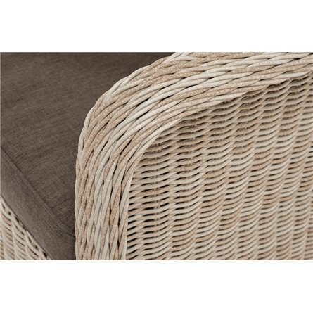 "Гляссе" кресло плетеное из искусственного ротанга, цвет бежевый