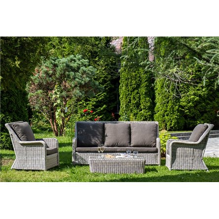 "Гляссе" лаунж-зона из искусственного ротанга, цвет бежевый