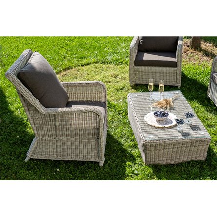 "Гляссе" лаунж-зона из искусственного ротанга, цвет бежевый