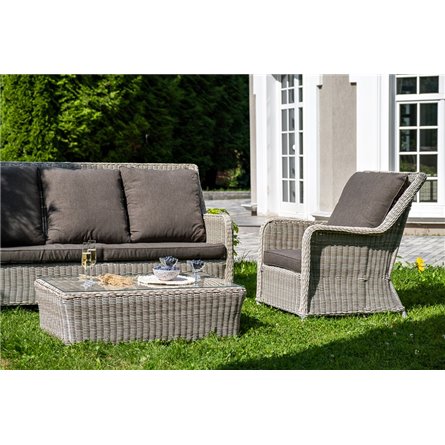 "Гляссе" лаунж-зона из искусственного ротанга, цвет бежевый