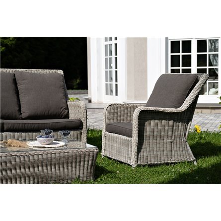 "Гляссе" лаунж-зона из искусственного ротанга, цвет бежевый