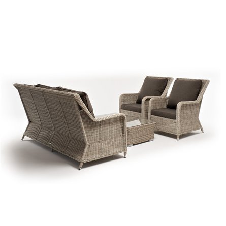 "Гляссе" лаунж-зона из искусственного ротанга, цвет бежевый