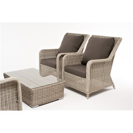 "Гляссе" лаунж-зона из искусственного ротанга, цвет бежевый