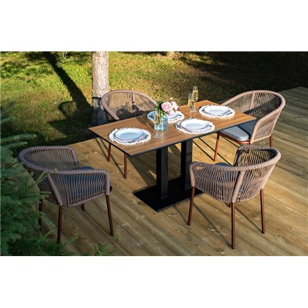 "Каффе Дабл" обеденная группа на 4 персоны, цвет "дуб"