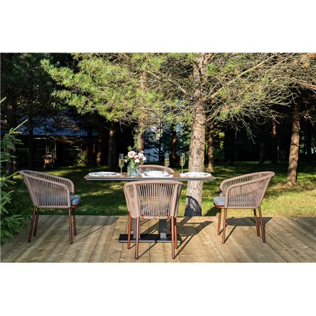 "Каффе Дабл" обеденная группа на 4 персоны, цвет "дуб"