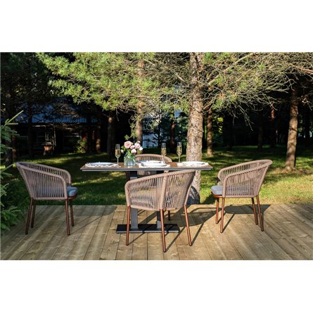 "Каффе Дабл" обеденная группа на 4 персоны, цвет "дуб"