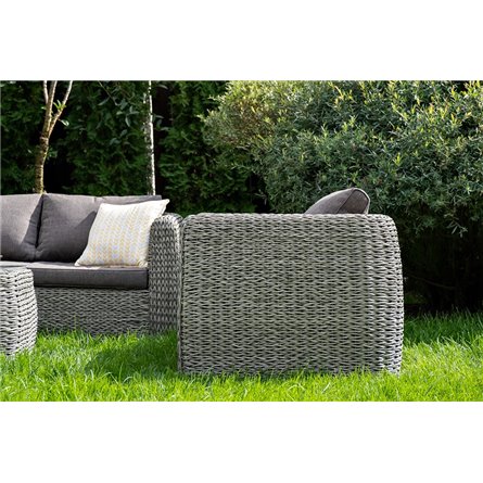 "Кальяри" лаунж-зона из искусственного ротанга (гиацинт), цвет серый