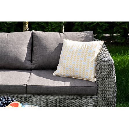 "Кальяри" лаунж-зона из искусственного ротанга (гиацинт), цвет серый