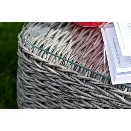 "Кальяри" лаунж-зона из искусственного ротанга (гиацинт), цвет серый