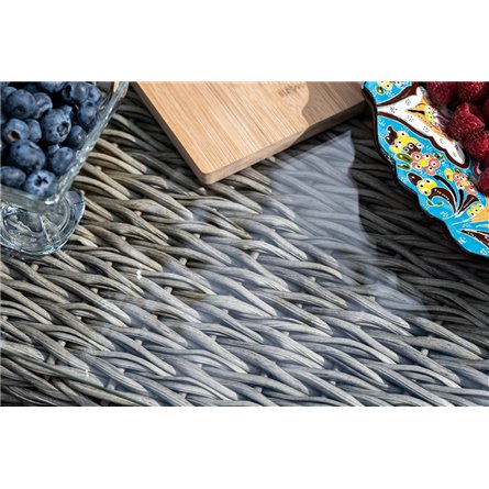 "Кальяри" кофейный столик из искусственного ротанга (гиацинт), цвет серый