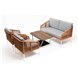 "Канны" лаунж-зона 4-местная из роупа со столом "Глория" цвет "дуб", каркас алюминиевый белый, роуп оранжевый меланж "Канны" лаунж-зона 4-местная из роупа со столом "Глория" цвет "дуб", каркас алюминиевый белый, роуп оранжевый меланж