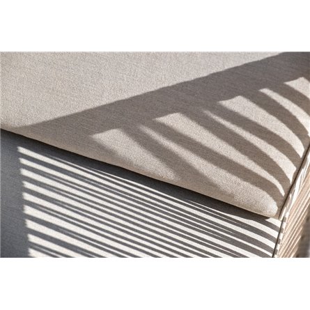 "Канны" лаунж-зона 4-местная из роупа со столиком "Канны" цвета "дуб", основание дуб, роуп бежевый