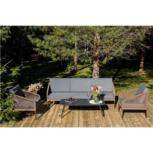 "Канны" лаунж-зона 5-местная плетеная из роупа (веревки), роуп коричневый