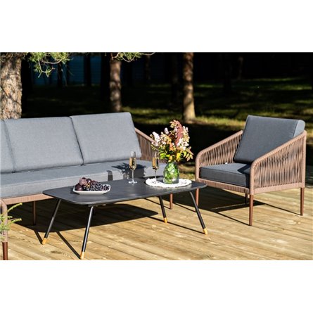 "Канны" лаунж-зона 5-местная плетеная из роупа (веревки), роуп коричневый