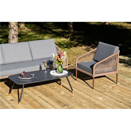 "Канны" лаунж-зона 5-местная плетеная из роупа (веревки), роуп коричневый