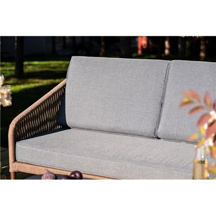 "Канны" лаунж-зона 5-местная плетеная из роупа (веревки), роуп коричневый