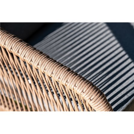 "Канны" лаунж-зона 5-местная плетеная из роупа (веревки), роуп коричневый