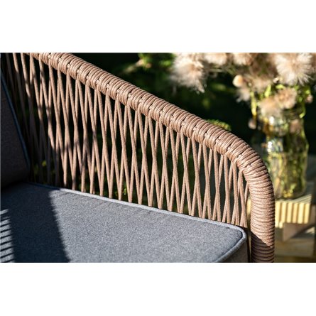 "Канны" лаунж-зона 5-местная плетеная из роупа (веревки), роуп коричневый