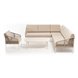 "Канны" модульная угловая лаунж-зона из роупа (веревки) со столом "Диего" (молочный), цвет бежевый "Канны" модульная угловая лаунж-зона из роупа (веревки) со столом "Диего" (молочный), цвет бежевый