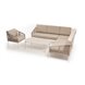 "Канны" модульная угловая лаунж-зона из роупа (веревки) со столом "Диего" (молочный), цвет бежевый "Канны" модульная угловая лаунж-зона из роупа (веревки) со столом "Диего" (молочный), цвет бежевый