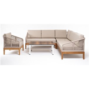 "Канны" модульная угловая лаунж-зона из роупа (веревки), цвет темно-серый