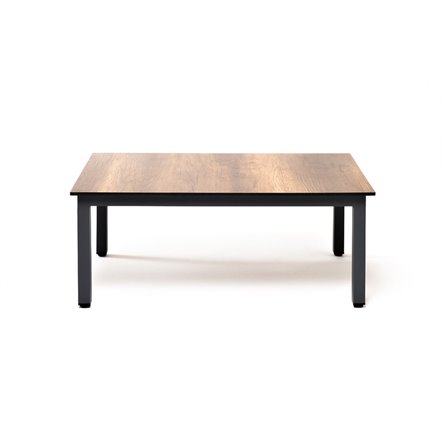 "Канны" журнальный столик из HPL 90х60, H40, каркас темно-серый (RAL 7024), цвет столешницы "дуб"