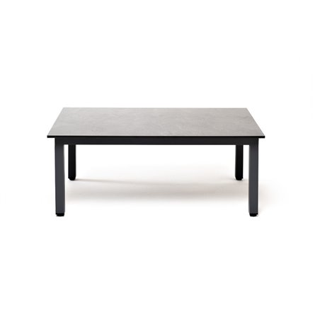 "Канны" журнальный столик из HPL 90х60, H40, каркас серый (RAL 7024), цвет столешницы "серый гранит"