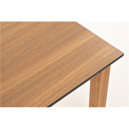 "Канны" журнальный столик из HPL 90х60, H40, основание дуб, цвет столешницы "дуб"