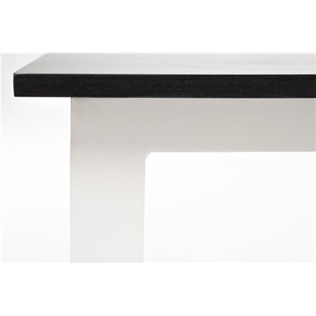 "Канны" журнальный столик из HPL 90х60, H40, каркас белый, цвет столешницы "серый гранит"