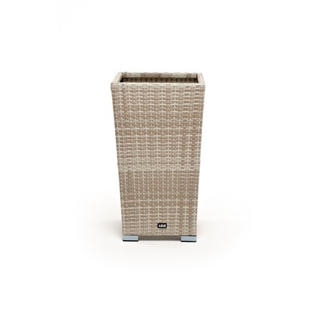 "Капучино" кашпо для цветов плетеное из искусственного ротанга, цвет бежевый