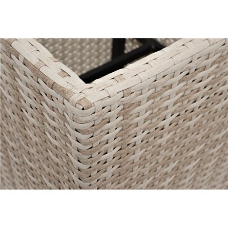 "Капучино" кашпо для цветов плетеное из искусственного ротанга, цвет бежевый