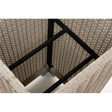 "Капучино" кашпо для цветов плетеное из искусственного ротанга, цвет бежевый