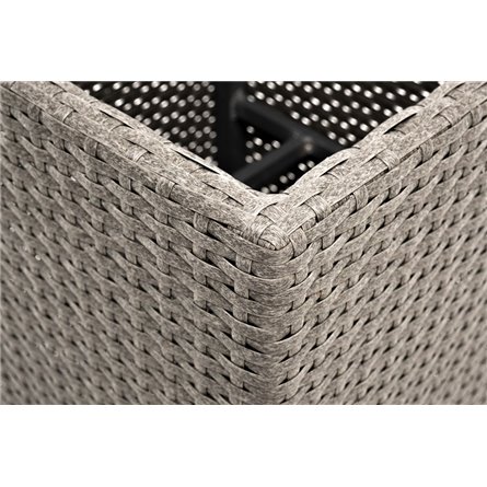 "Капучино" кашпо для цветов плетеное из искусственного ротанга, цвет бежевый