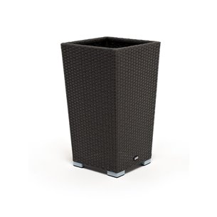 "Капучино" кашпо для цветов плетеное из искусственного ротанга, цвет коричневый