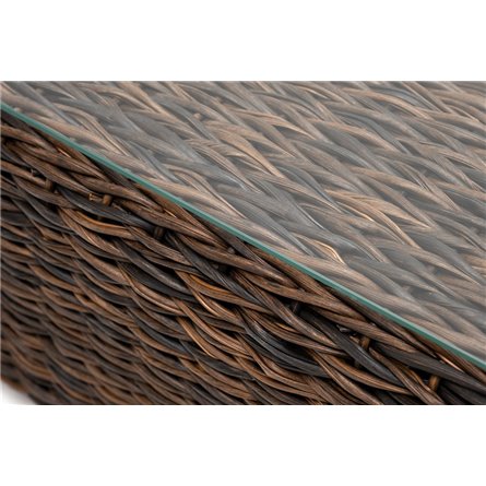 "Капучино" журнальный столик из искусственного ротанга (гиацинт), цвет коричневый