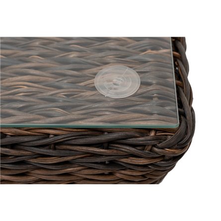 "Капучино" журнальный столик из искусственного ротанга (гиацинт), цвет коричневый