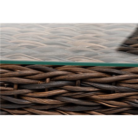 "Капучино" журнальный столик из искусственного ротанга (гиацинт), цвет коричневый