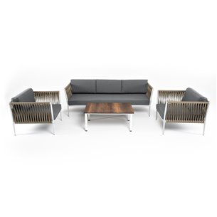 "Касабланка" лаунж-зона плетеная из роупа 5-местная, цвет бежевый