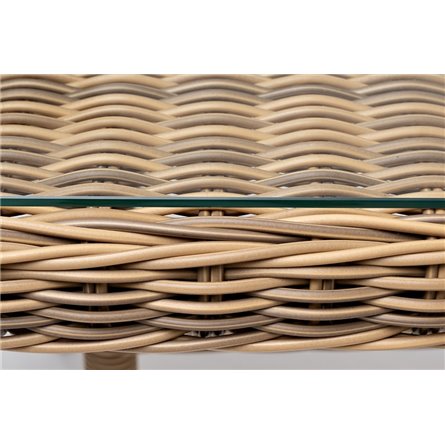 "Латте" плетеный стол из искусственного ротанга 140х80см, цвет соломенный