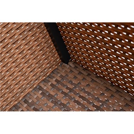 "Лунго" кашпо для цветов большое плетеное из искусственного ротанга, цвет бежевый