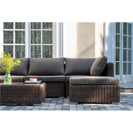 "Капри" трансформирующаяся лаунж-зона из искусственного ротанга, цвет соломенный