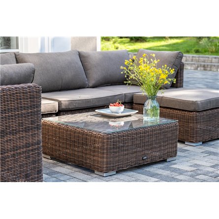 "Капри" трансформирующаяся лаунж-зона из искусственного ротанга, цвет соломенный