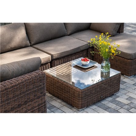 "Капри" трансформирующаяся лаунж-зона из искусственного ротанга, цвет соломенный