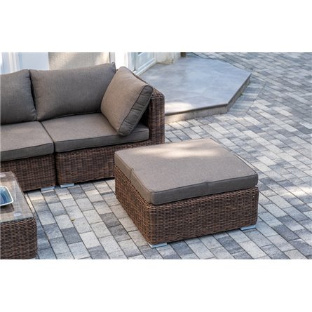 "Капри" трансформирующаяся лаунж-зона из искусственного ротанга, цвет соломенный