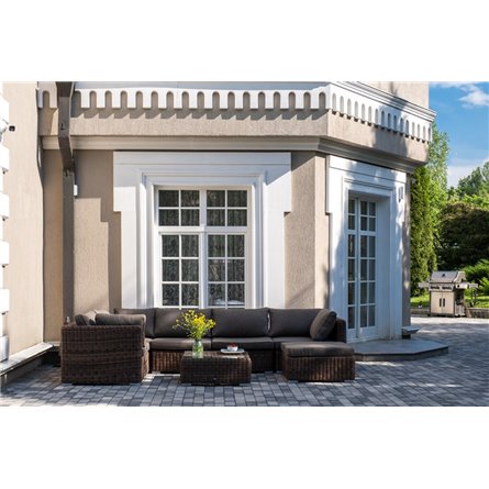 "Капри" трансформирующаяся лаунж-зона из искусственного ротанга, цвет коричневый