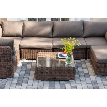 "Капри" трансформирующаяся лаунж-зона из искусственного ротанга, цвет коричневый