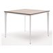 "Малага" обеденный стол из HPL 90х90см, цвет "дуб", каркас белый